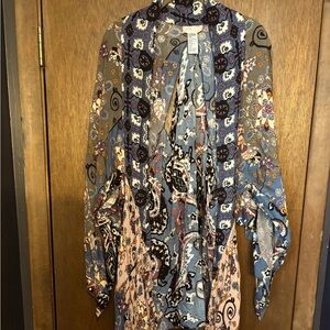 Free People Floral Paisley Patterned Kimono
